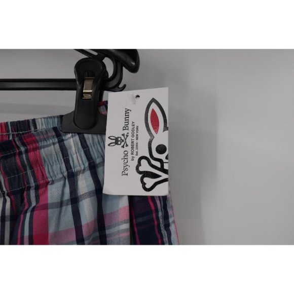 NWT Psycho Bunny Shorts Mens XL Plaid Drawstring Cotton Elastic Waist - Picture 5 of 11